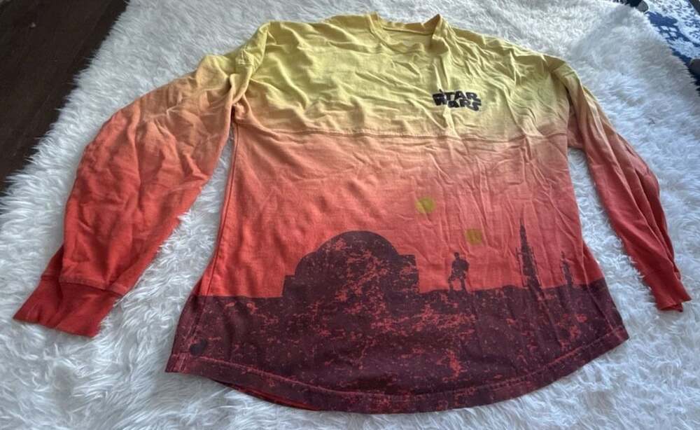Disney Parks Star Wars Tatooine Twin Sunset Ombre Long Sleeve Spirit Jersey